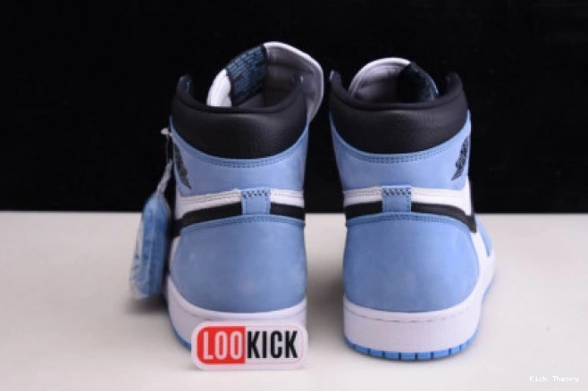 Kick Theory BLUE RETRO HIGH 1 555088-134 JORDAN AIR BLACK UNIVERSITY WHITE 0712